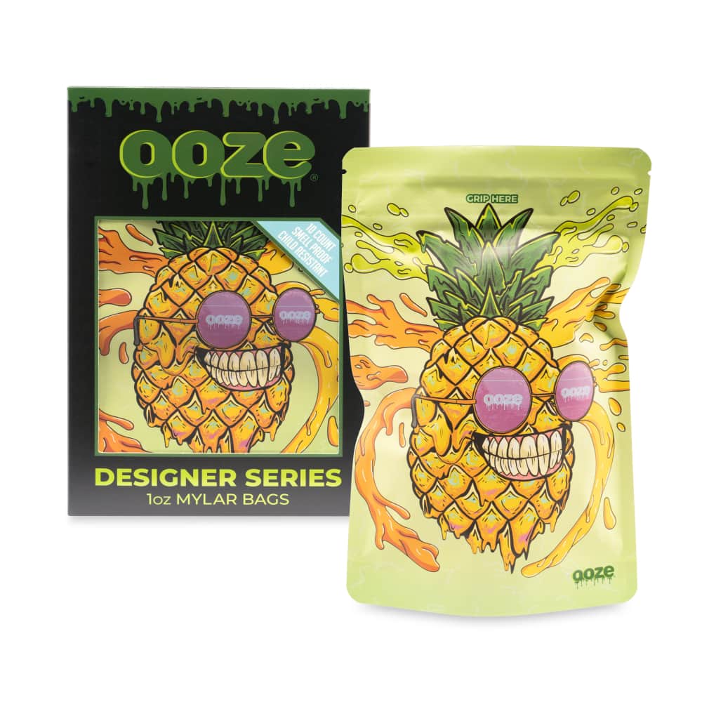 OOZE MYLAR BAG - MR PINEAPPLE 1OZ - BOX OF 12