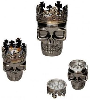 TOBACCO GRINDER 3PCS 48MM - SKULL DESIGN