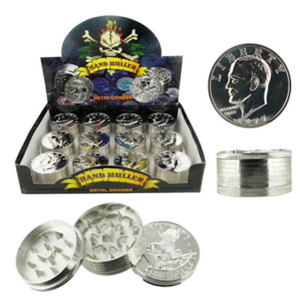 TOBACCO GRINDER 3PC 50MM - US DOLLAR DESIGN