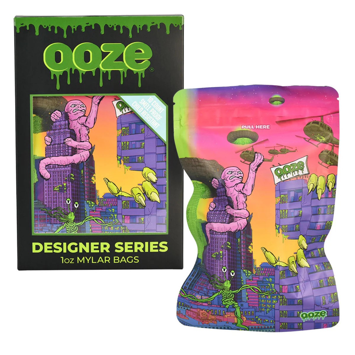 OOZE MYLAR BAG - OOZE LOGO 1.8 OZ 1PC