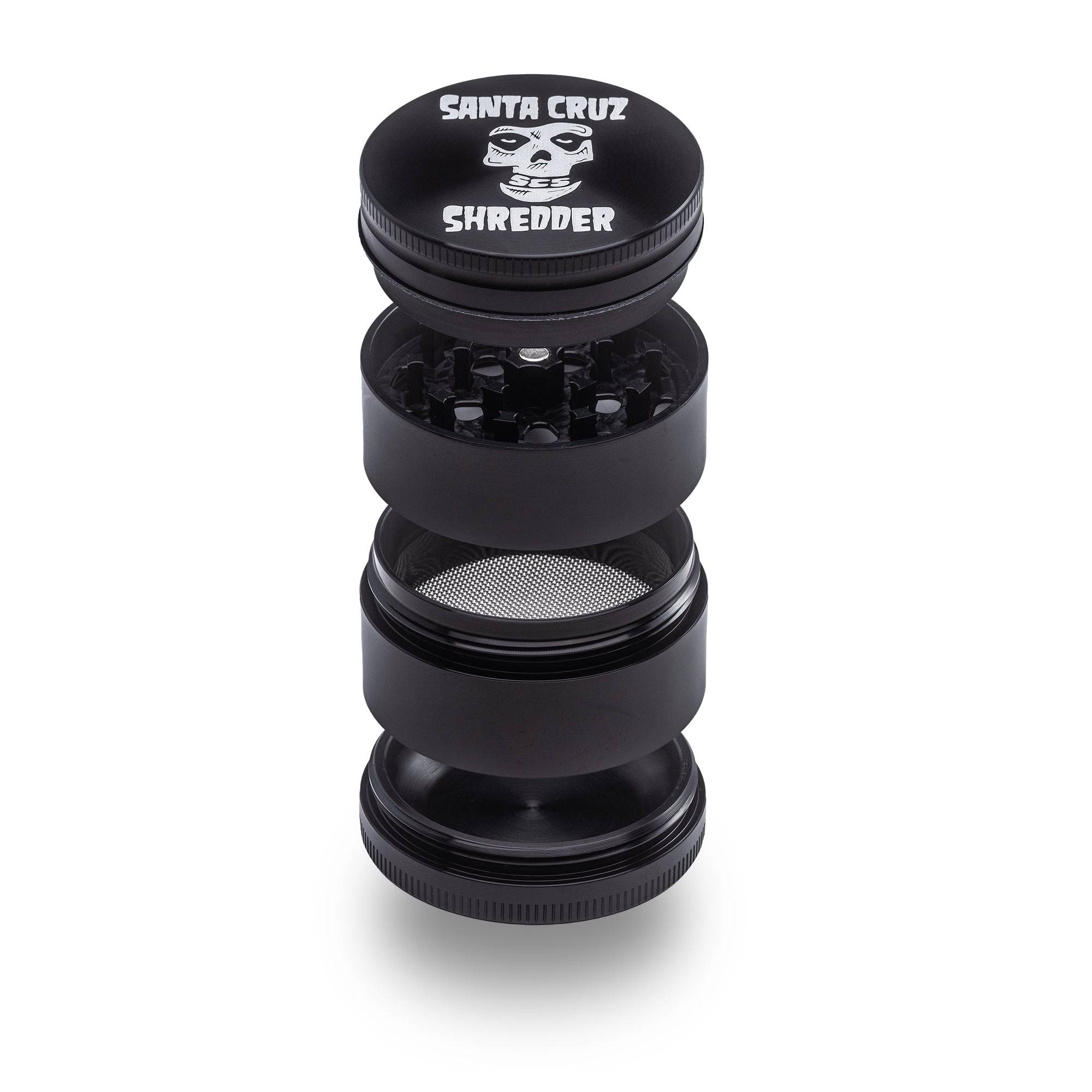 SANTA CRUZ SHREDDER GRINDER SMALL 4PC - BLACK